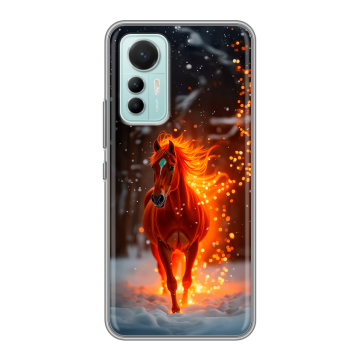 Силиконовый чехол на Xiaomi 12 Lite с принтом Новый год Силиконовый чехол на Xiaomi 12 Lite с принтом Новый год
