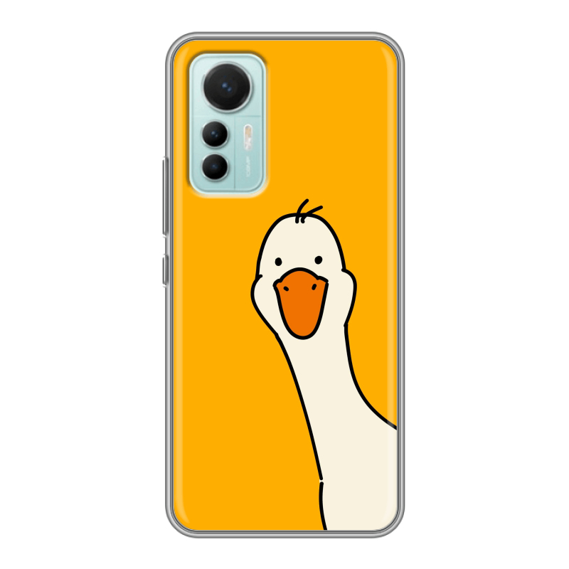 Силиконовый чехол на Xiaomi 12 Lite с принтом Утка Силиконовый чехол на Xiaomi 12 Lite с принтом Утка