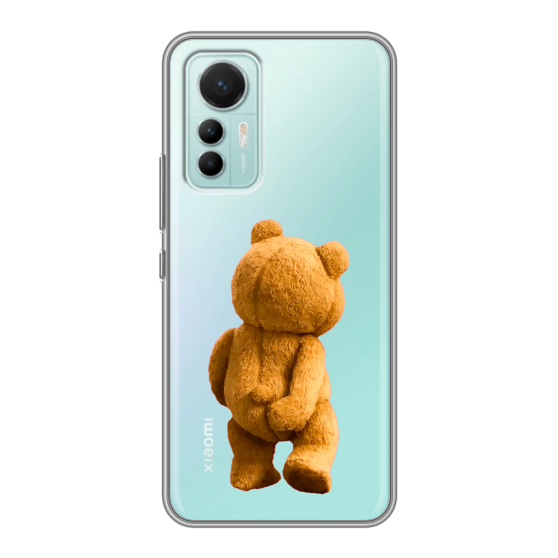 Силиконовый противоударный чехол на Xiaomi 12 Lite с принтом Медведь Силиконовый противоударный чехол на Xiaomi 12 Lite с принтом Медведь