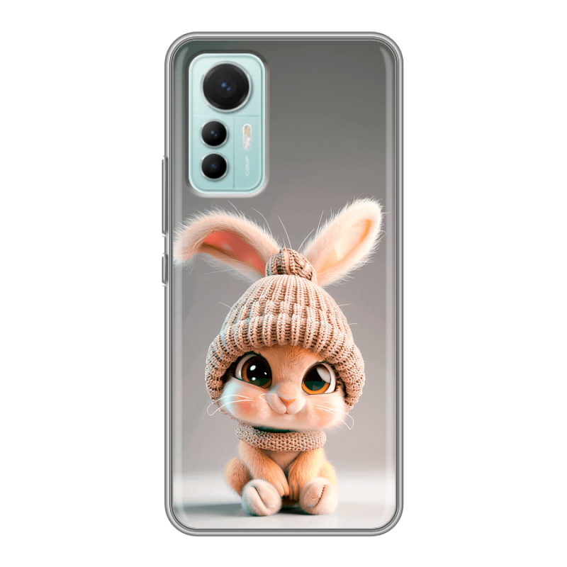Силиконовый противоударный чехол на Xiaomi 12 Lite с принтом Кролик Силиконовый противоударный чехол на Xiaomi 12 Lite с принтом Кролик