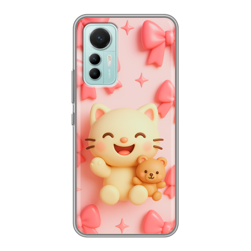 Силиконовый противоударный чехол на Xiaomi 12 Lite с принтом для девочек Силиконовый противоударный чехол на Xiaomi 12 Lite с принтом для девочек