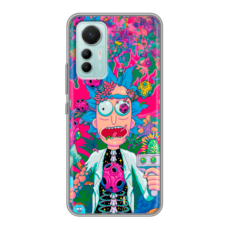 Силиконовый противоударный чехол на Xiaomi 12 Lite с принтом Рик и Морти Rick Morty Силиконовый противоударный чехол на Xiaomi 12 Lite с принтом Рик и Морти Rick Morty