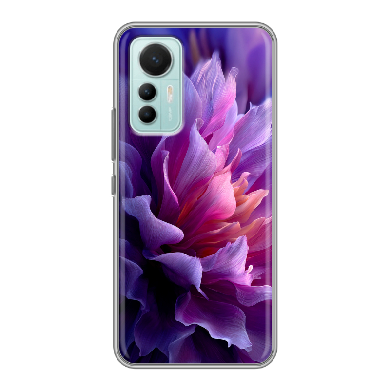 Силиконовый чехол на Xiaomi 12 Lite с принтом женский цветы Силиконовый чехол на Xiaomi 12 Lite с принтом женский цветы