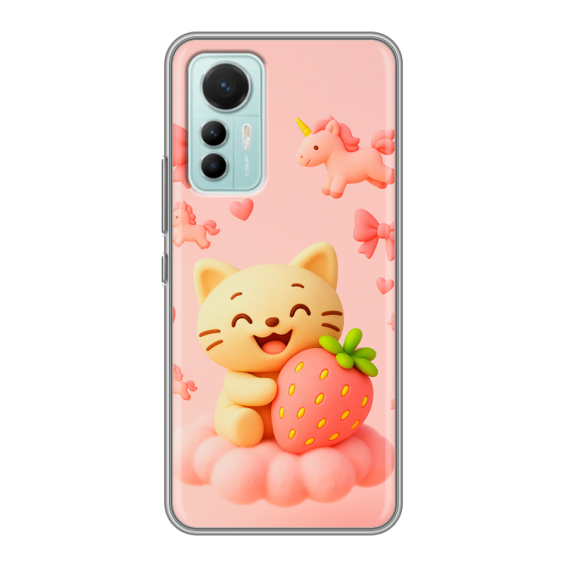 Силиконовый противоударный чехол на Xiaomi 12 Lite с принтом для девочек Силиконовый противоударный чехол на Xiaomi 12 Lite с принтом для девочек