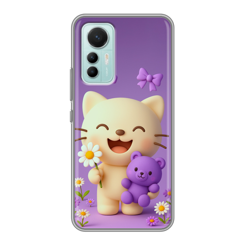 Силиконовый противоударный чехол на Xiaomi 12 Lite с принтом для девочек Силиконовый противоударный чехол на Xiaomi 12 Lite с принтом для девочек