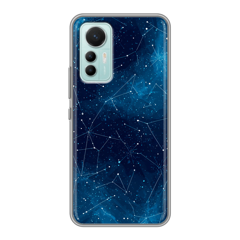 Силиконовый противоударный чехол на Xiaomi 12 Lite с принтом Космос звезды Силиконовый противоударный чехол на Xiaomi 12 Lite с принтом Космос звезды