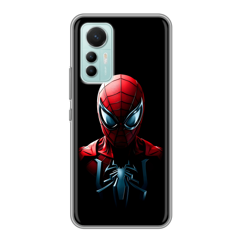 Силиконовый противоударный чехол на Xiaomi 12 Lite с принтом Spiderman Человек паук Силиконовый противоударный чехол на Xiaomi 12 Lite с принтом Spiderman Человек паук