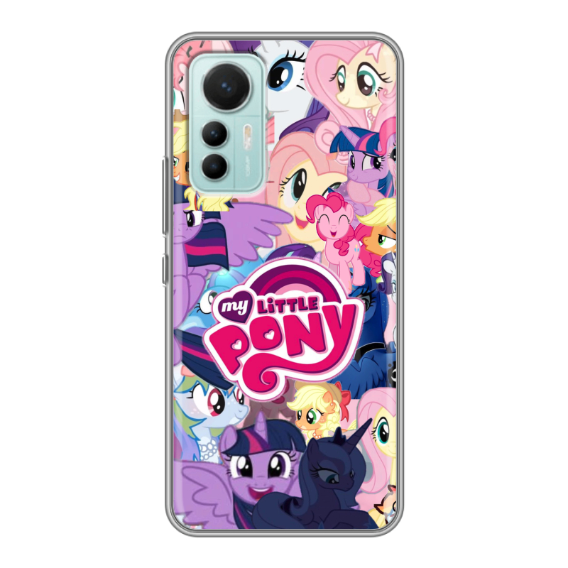 Силиконовый противоударный чехол на Xiaomi 12 Lite с принтом My little pony Дружба чудо Силиконовый противоударный чехол на Xiaomi 12 Lite с принтом My little pony Дружба чудо