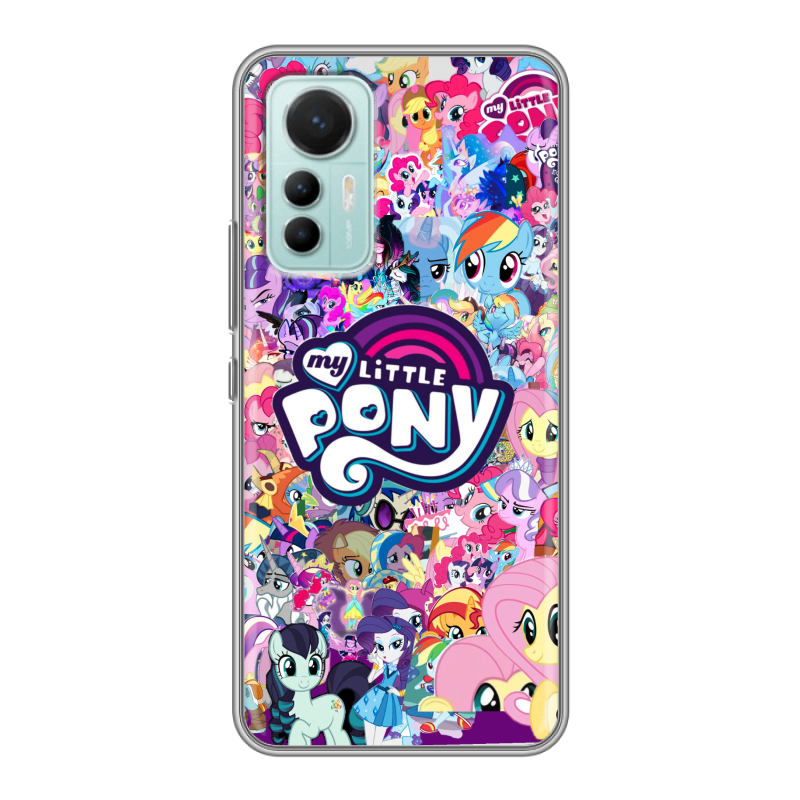 Силиконовый чехол на Xiaomi 12 Lite с принтом My little pony Дружба чудо Силиконовый чехол на Xiaomi 12 Lite с принтом My little pony Дружба чудо
