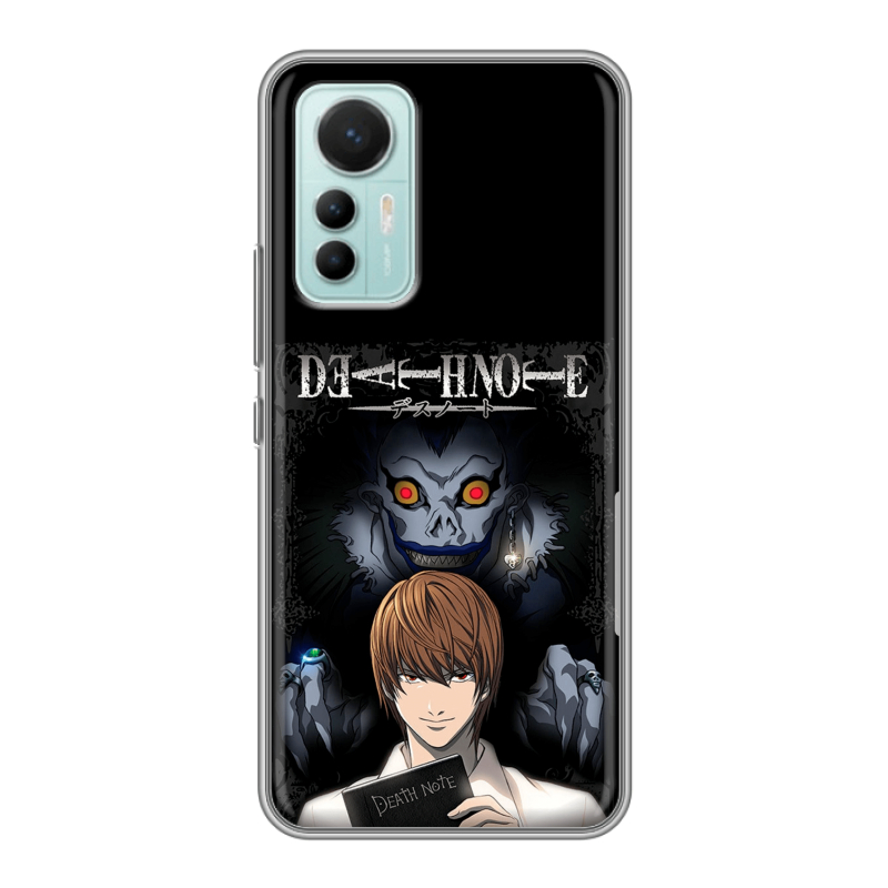 Силиконовый чехол на Xiaomi 12 Lite с принтом Death note Тетрадь смерти Силиконовый чехол на Xiaomi 12 Lite с принтом Death note Тетрадь смерти