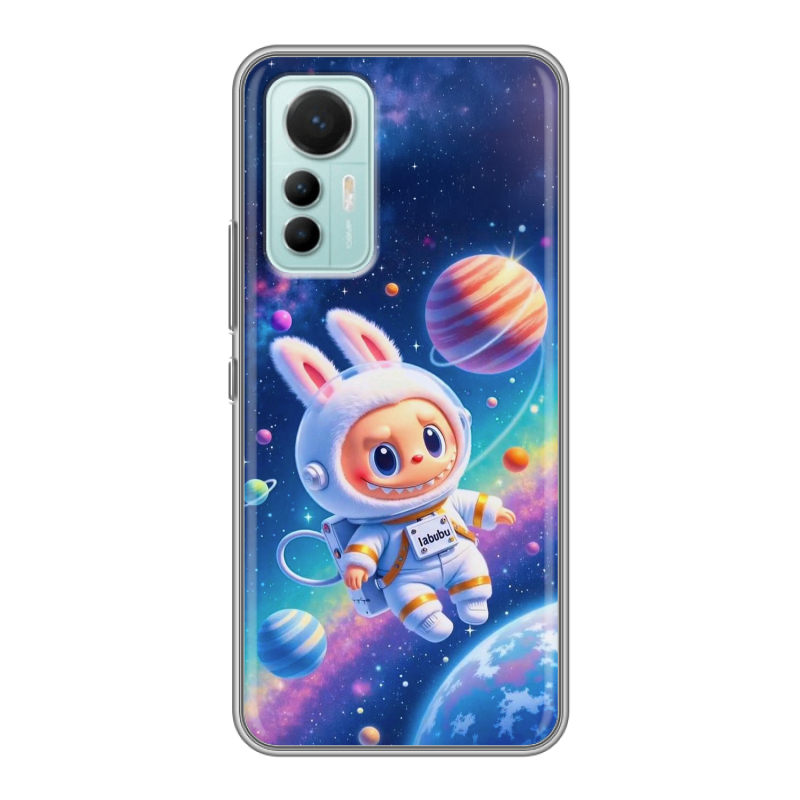 Силиконовый противоударный чехол на Xiaomi 12 Lite с принтом Labubu Лабубу Силиконовый противоударный чехол на Xiaomi 12 Lite с принтом Labubu Лабубу