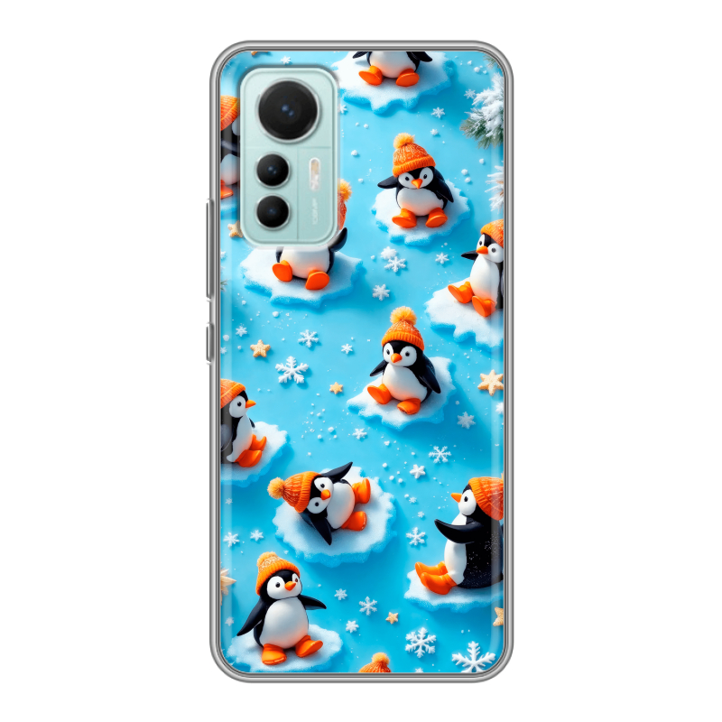 Силиконовый чехол на Xiaomi 12 Lite с принтом Новый год Силиконовый чехол на Xiaomi 12 Lite с принтом Новый год