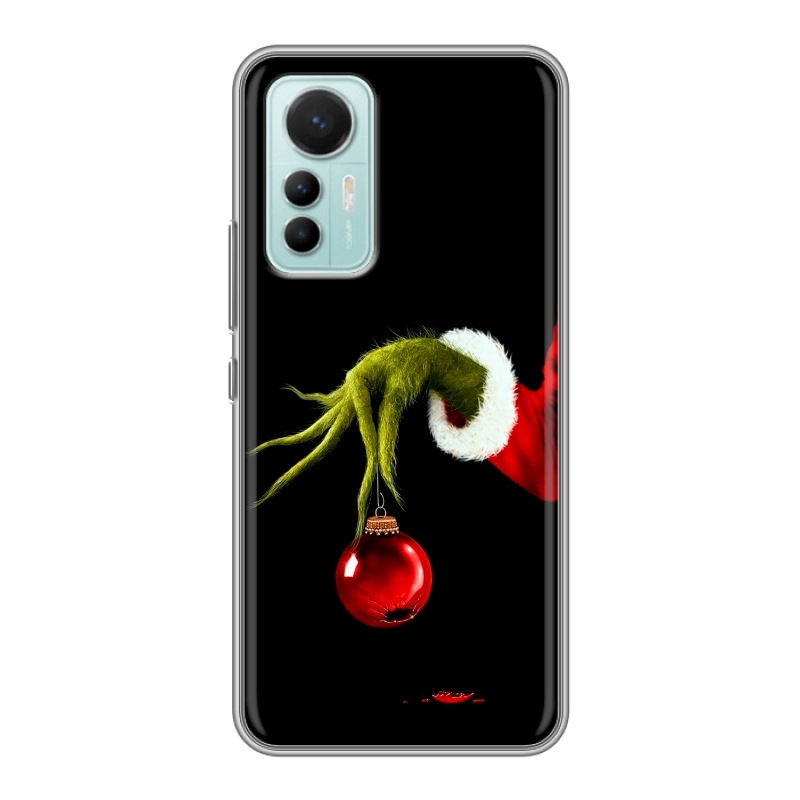 Силиконовый чехол на Xiaomi 12 Lite с принтом Новый год Гринч Силиконовый чехол на Xiaomi 12 Lite с принтом Новый год Гринч