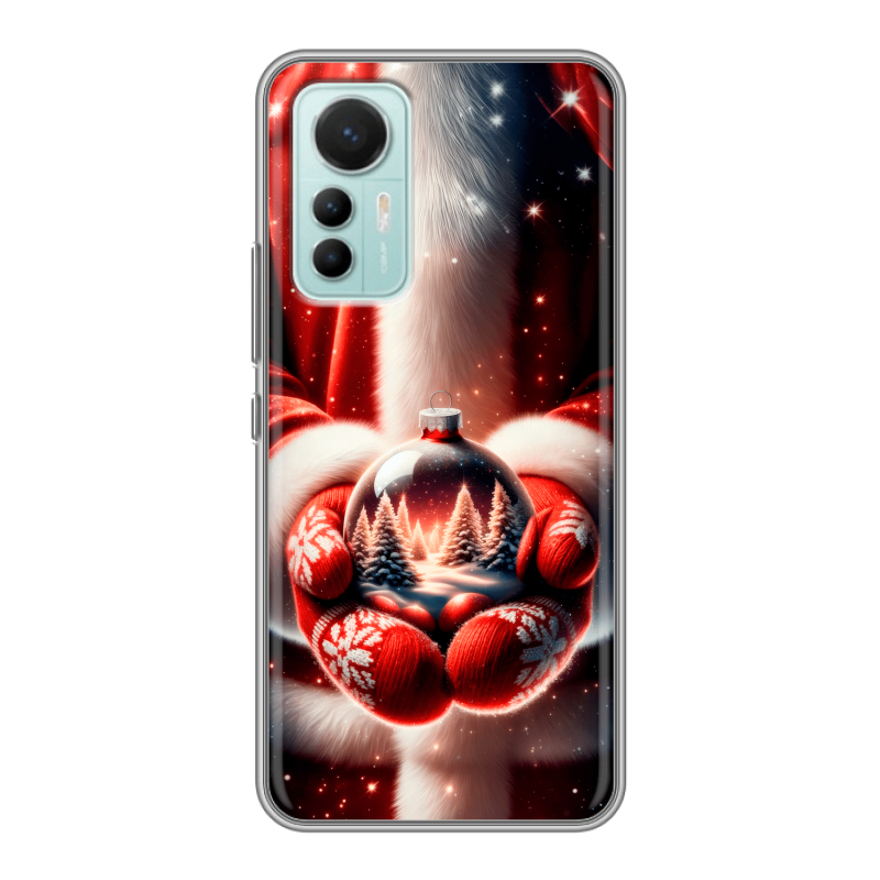 Силиконовый противоударный чехол на Xiaomi 12 Lite с принтом Новый год Силиконовый противоударный чехол на Xiaomi 12 Lite с принтом Новый год