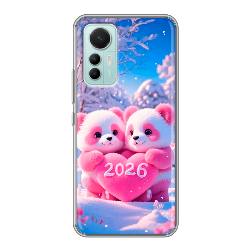 Силиконовый чехол на Xiaomi 12 Lite с принтом Новый год Силиконовый чехол на Xiaomi 12 Lite с принтом Новый год