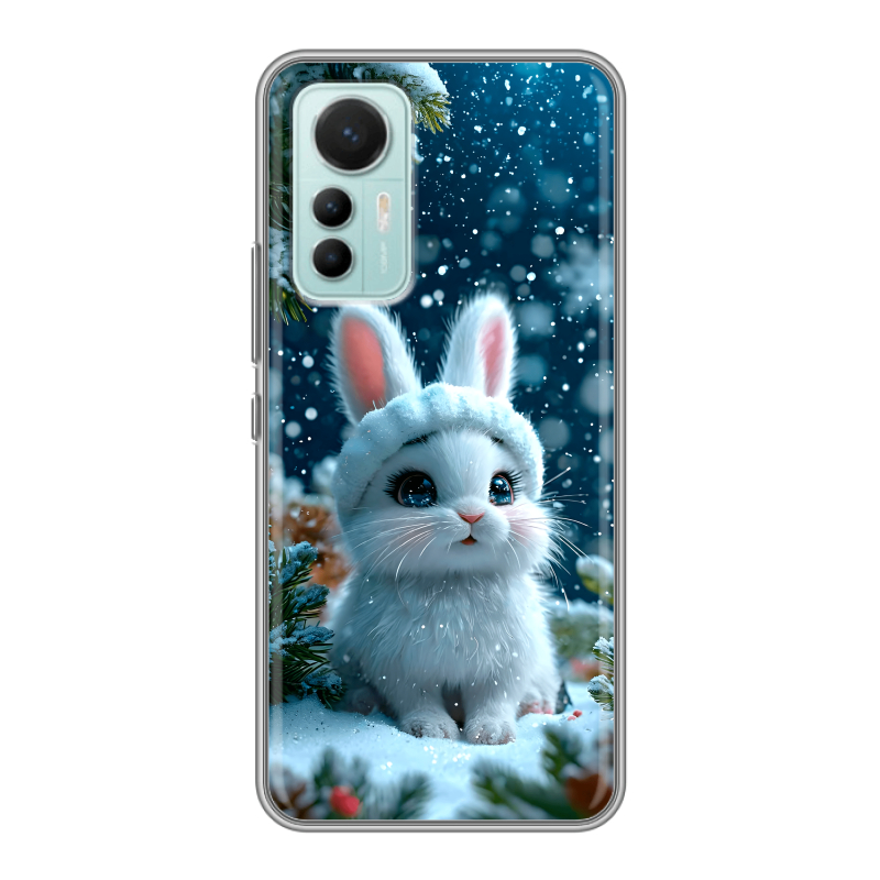 Силиконовый противоударный чехол на Xiaomi 12 Lite с принтом Новый год Силиконовый противоударный чехол на Xiaomi 12 Lite с принтом Новый год