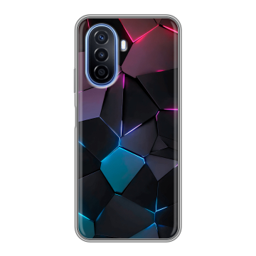 Силиконовый чехол на Huawei Nova Y70 с принтом Геометрия неона Силиконовый чехол на Huawei Nova Y70 с принтом Геометрия неона