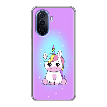 Силиконовый чехол на Huawei Nova Y70 с принтом Единорог Силиконовый чехол на Huawei Nova Y70 с принтом Единорог