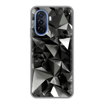 Силиконовый чехол на Huawei Nova Y70 с принтом Черные кристаллы Силиконовый чехол на Huawei Nova Y70 с принтом Черные кристаллы