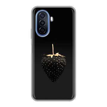 Силиконовый чехол на Huawei Nova Y70 с принтом Черная клубника Силиконовый чехол на Huawei Nova Y70 с принтом Черная клубника