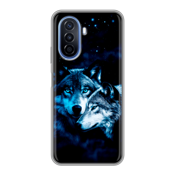 Силиконовый чехол на Huawei Nova Y70 с принтом Волки Силиконовый чехол на Huawei Nova Y70 с принтом Волки