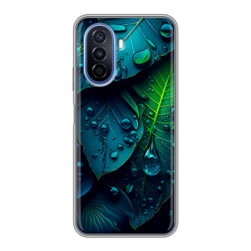 Силиконовый чехол на Huawei Nova Y70 с принтом Листья Силиконовый чехол на Huawei Nova Y70 с принтом Листья