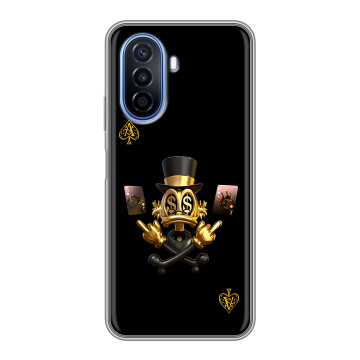 Силиконовый чехол на Huawei Nova Y70 с принтом Золотой скрудж макдак