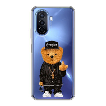 Силиконовый чехол на Huawei Nova Y70 с принтом Плюшевый медведь Силиконовый чехол на Huawei Nova Y70 с принтом Плюшевый медведь