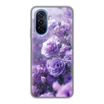 Силиконовый чехол на Huawei Nova Y70 с принтом Розы цветы Силиконовый чехол на Huawei Nova Y70 с принтом Розы цветы