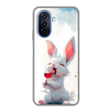 Силиконовый чехол на Huawei Nova Y70 с принтом кролик зайчик Силиконовый чехол на Huawei Nova Y70 с принтом кролик зайчик