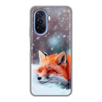 Силиконовый чехол на Huawei Nova Y70 с принтом лиса Силиконовый чехол на Huawei Nova Y70 с принтом лиса