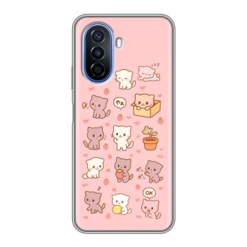 Силиконовый чехол на Huawei Nova Y70 с принтом Hello Kitty Хелоу Кити Силиконовый чехол на Huawei Nova Y70 с принтом Hello Kitty Хелоу Кити