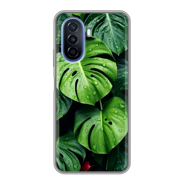 Силиконовый чехол на Huawei Nova Y70 с принтом Листья Силиконовый чехол на Huawei Nova Y70 с принтом Листья