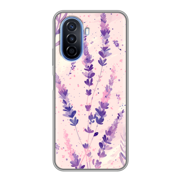 Силиконовый чехол на Huawei Nova Y70 с принтом цветы лаванда