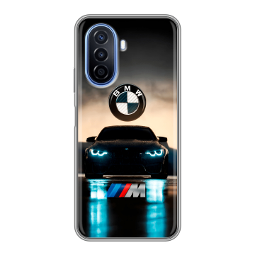 Силиконовый чехол на Huawei Nova Y70 с принтом БМВ BMW Силиконовый чехол на Huawei Nova Y70 с принтом БМВ BMW