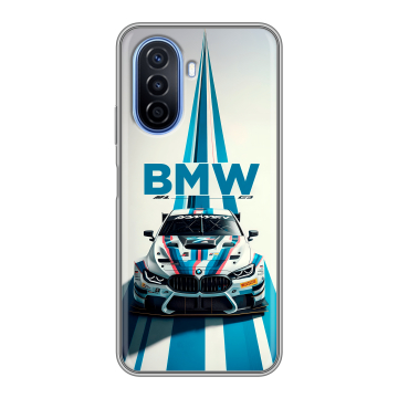 Силиконовый чехол на Huawei Nova Y70 с принтом БМВ BMW