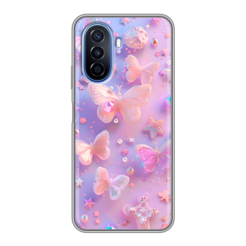 Силиконовый чехол на Huawei Nova Y70 с принтом Бабочки