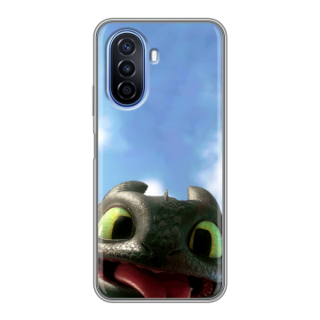Силиконовый чехол на Huawei Nova Y70 с принтом Как приручить дракона