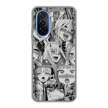 Силиконовый чехол на Huawei Nova Y70 с принтом Ahegao Ахегао Аниме Силиконовый чехол на Huawei Nova Y70 с принтом Ahegao Ахегао Аниме
