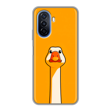 Силиконовый чехол на Huawei Nova Y70 с принтом Смешная утка Силиконовый чехол на Huawei Nova Y70 с принтом Смешная утка