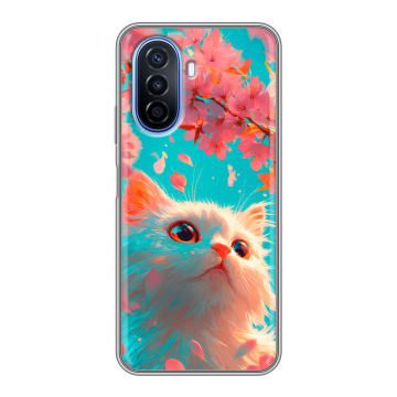Силиконовый чехол на Huawei Nova Y70 с принтом Красивый кот Силиконовый чехол на Huawei Nova Y70 с принтом Красивый кот