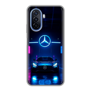 Силиконовый чехол на Huawei Nova Y70 с принтом Mercedes Мерседес Силиконовый чехол на Huawei Nova Y70 с принтом Mercedes Мерседес