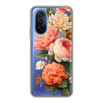 Силиконовый чехол на Huawei Nova Y70 с принтом цветы Силиконовый чехол на Huawei Nova Y70 с принтом цветы