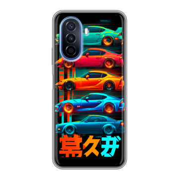Силиконовый чехол на Huawei Nova Y70 с принтом машины тачки Силиконовый чехол на Huawei Nova Y70 с принтом машины тачки