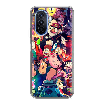 Силиконовый чехол на Huawei Nova Y70 с принтом Gravity Falls Гравити Фолз