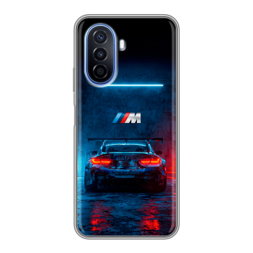 Силиконовый чехол на Huawei Nova Y70 с принтом BMW БМВ Силиконовый чехол на Huawei Nova Y70 с принтом BMW БМВ
