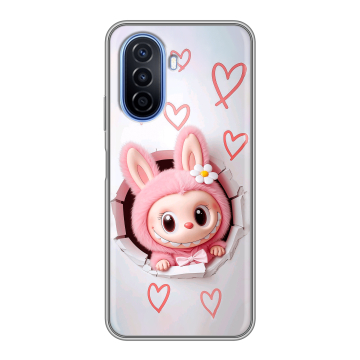 Силиконовый чехол на Huawei Nova Y70 с принтом Labubu Лабубу
