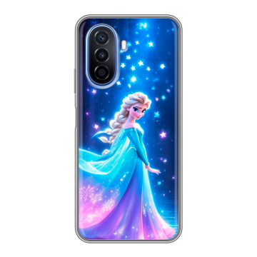 Силиконовый чехол на Huawei Nova Y70 с принтом Холодное сердце Frozen Силиконовый чехол на Huawei Nova Y70 с принтом Холодное сердце Frozen