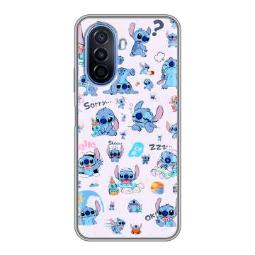 Силиконовый чехол на Huawei Nova Y70 с принтом Лило и Стич