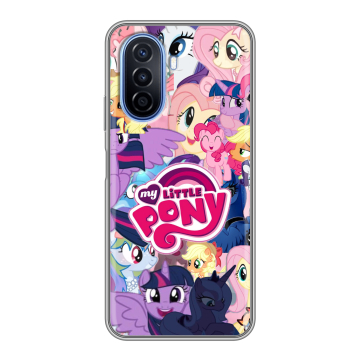 Силиконовый чехол на Huawei Nova Y70 с принтом My little pony Дружба чудо Силиконовый чехол на Huawei Nova Y70 с принтом My little pony Дружба чудо